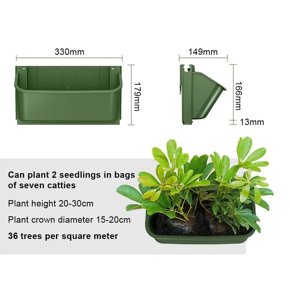Hanging Garden Plant Wall Flower Pot Container Wall Hanging Vertical Green wall-mounted Plastic Planting Box Home Decor