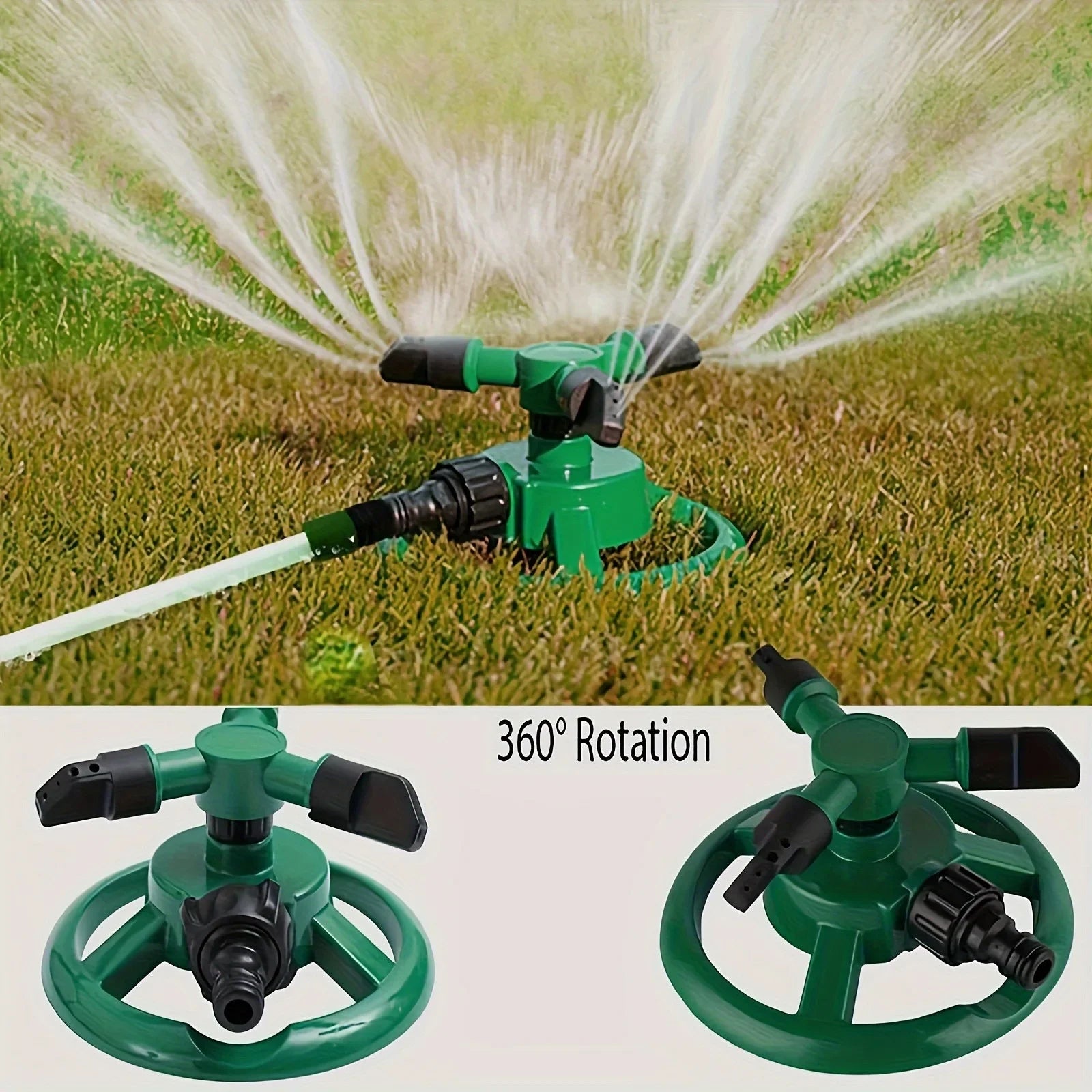 360 Degree Automatic Rotating Water Spray Garden Lawn Automatic Sprinkler Garden Watering Irrigation Supplies