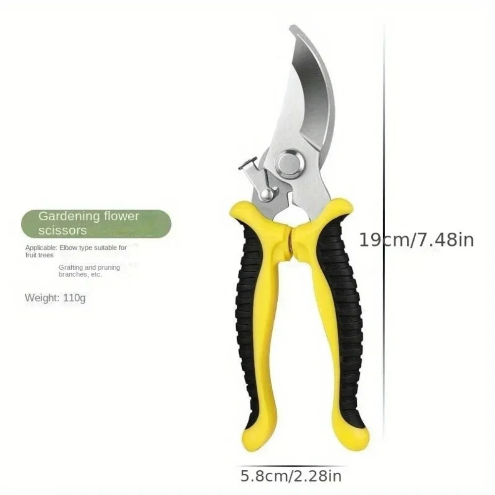 Gardening Shears Ergonomic Handle with Sharp Blades Durable Garden Pruning Shears For Harvesting Flower Fruit Labor Saving Tool