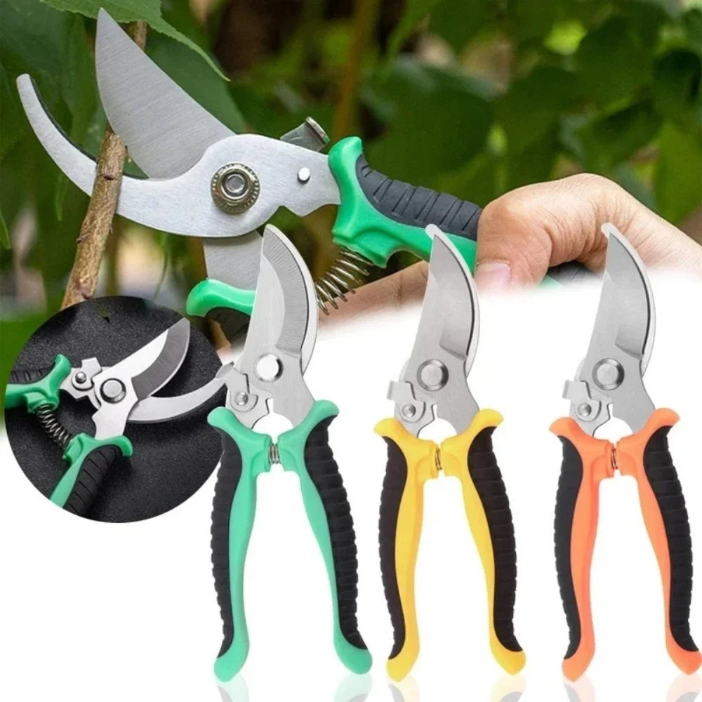 Gardening Shears Ergonomic Handle with Sharp Blades Durable Garden Pruning Shears For Harvesting Flower Fruit Labor Saving Tool