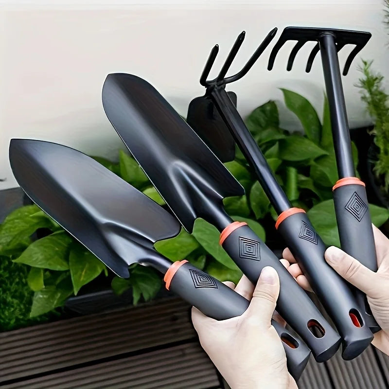 4-in-1 Garden Tool Set: Shovels, Rakes & Planting Kit. Your Essential Gardening Helper!